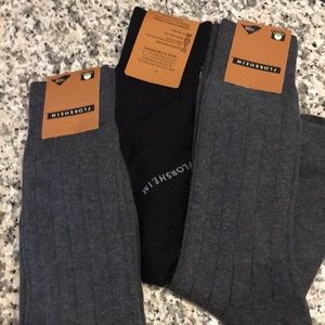 3 pr men’s Florsheim socks NWT 2 gray 1 black